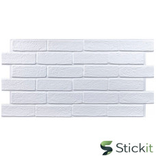 Декоративна ПВХ панель 960х480х4  Біла цегла Stickit | 1427
