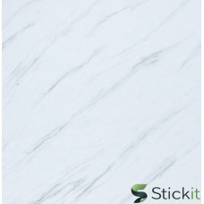 Декоративна ПВХ плита 600х600х3  Білий грецький мармур (S) Stickit | 1623