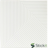 Самоклеюча декоративна 3Д панель Бамбук Білий 500х500х5  Stickit | 2877