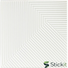 Самоклеюча декоративна 3Д панель Бамбук Білий 500х500х5  Stickit | 2877