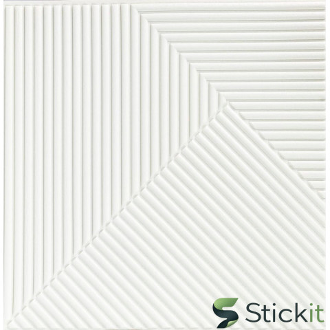 Самоклеюча декоративна 3Д панель Бамбук Білий 500х500х5  Stickit | 2877