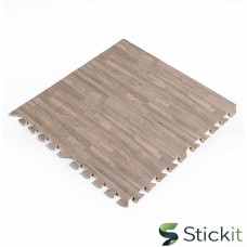 Підлога пазл - модульне підлогове покриття 600x600x10  Сіре дерево (МР9) Stickit | 0209