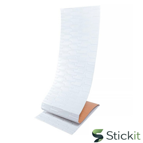 Самоклеюча 3Д панель 19600x700x5  Біла Кладка Stickit | 1335