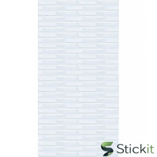 Самоклеюча 3Д панель 3080x700x5  Біла Кладка Stickit | 1759