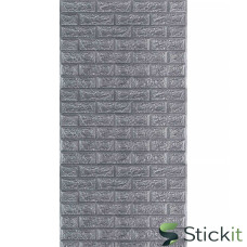 Самоклеюча 3Д панель під срібну цеглу в рулоні 3080x700x3  (R017-3) Stickit | 1445
