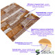 Самоклеюча декоративна 3Д панель 700x700x5  Коричневе дерево (049) Stickit | 0152