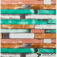 Самоклеюча декоративна 3Д панель 700x700x5  М'ятне дерево (057) Stickit | 0238
