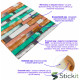 Самоклеюча декоративна 3Д панель 700x700x5  М'ятне дерево (057) Stickit | 0238